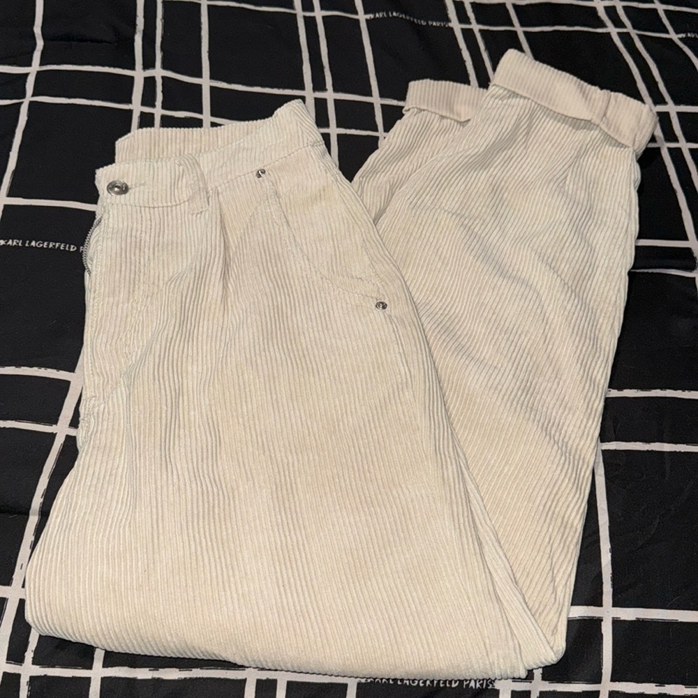 H&M Beige Corduroy Pants